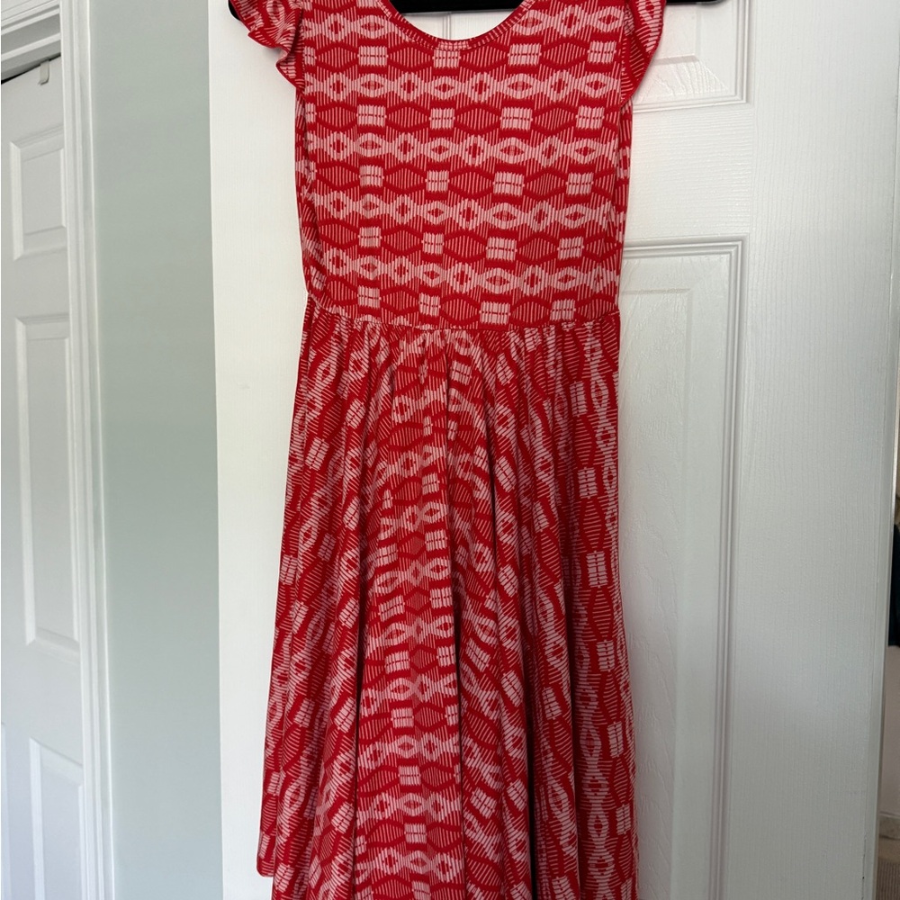 Dot Dot Smile Red Patterned Kids Dress